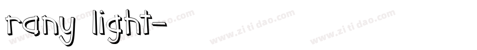 rany light字体转换
